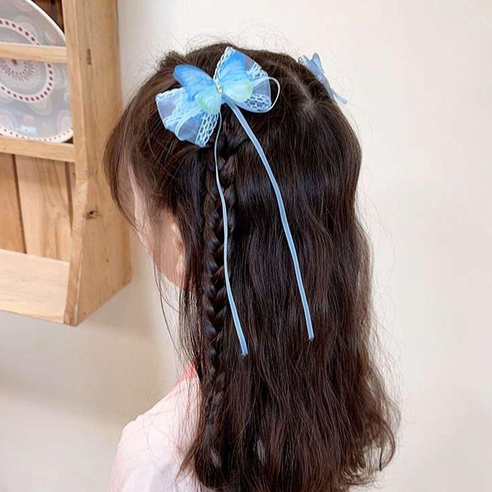 ANEMONE Set 2 Kẹp Tóc Hình Bướm Bằng Hợp Kim Ngọt Ngào Cho Bé Gái