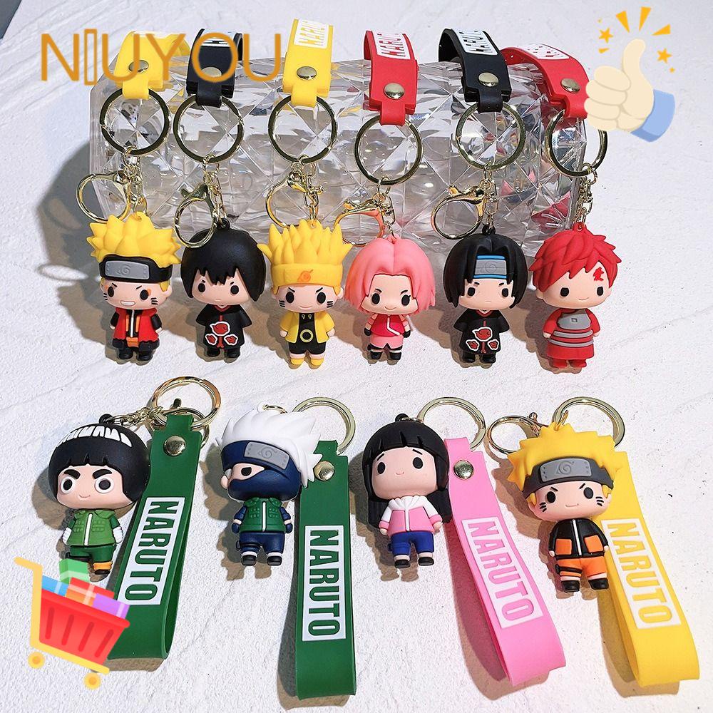 NIUYOU Móc Chìa Khóa 7CM Bằng PVC Hình Nhân Vật Uzumaki Kakashi Trong Naruto Nhiều Màu Sắc Thời Trang