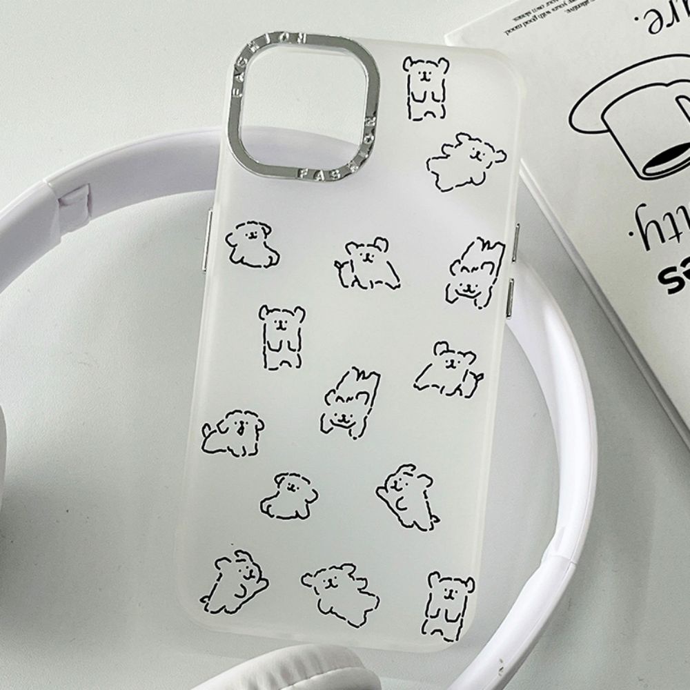 Ốp Điện Thoại TPU Dẻo Mạ Điện In Hình Chú Chó Đáng Yêu Thời Trang Cho iPhone 14 13 12 11 Pro Max X XR 8 7 Plus