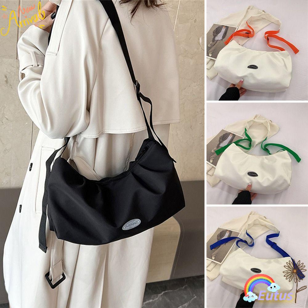 EUCA Túi Xách Du Lịch Cỡ Lớn Bằng Nylon Màu Sắc Đơn Giản