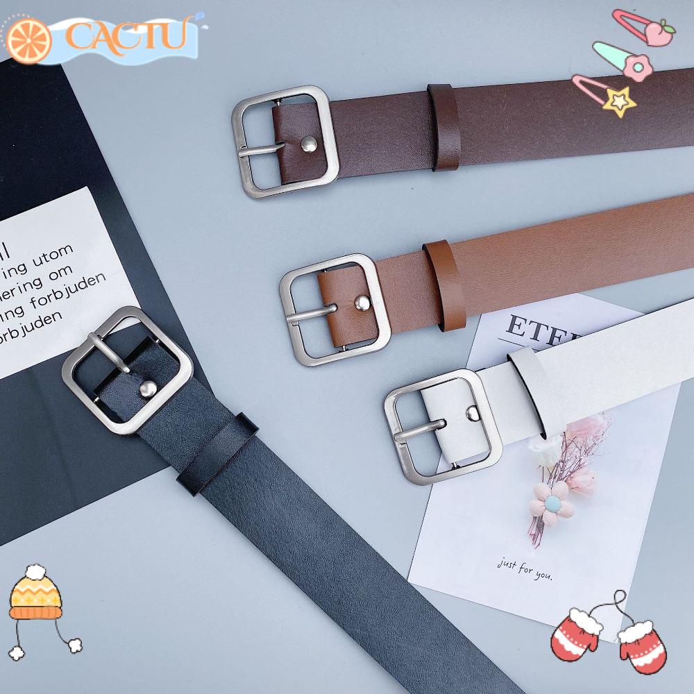 CACTU Thắt Lưng Da Kiểu Dáng Đơn Giản Thời Trang Dành Cho Nữ