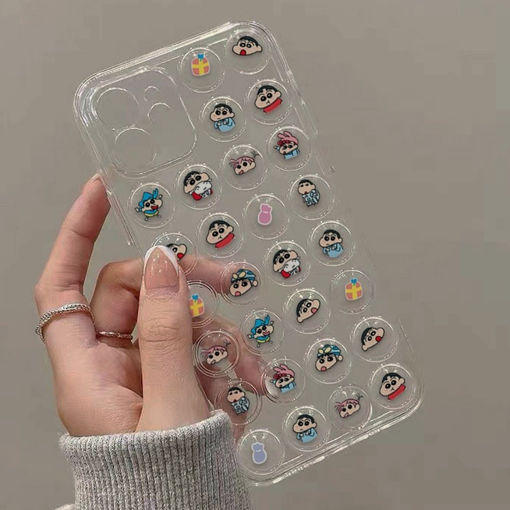 Ốp Điện Thoại TPU Dẻo Họa Tiết Hoạt Hình Cậu Bé Bút Chì Dễ Thương Cho IPhone 14 13 12 11 Pro Max X XR 8 7 Plus