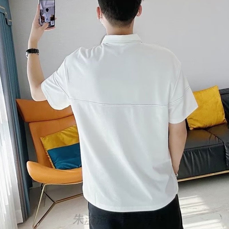 Áo polo Ngắn Tay Màu Trơn Thời Trang Mùa Hè Cho Nam