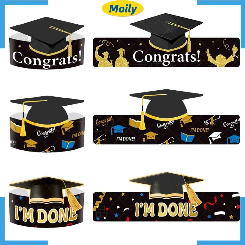 MOILYVN Set 9 Nón Tốt Nghiệp Bằng Giấy Độc Đáo Cho Nam Nữ
