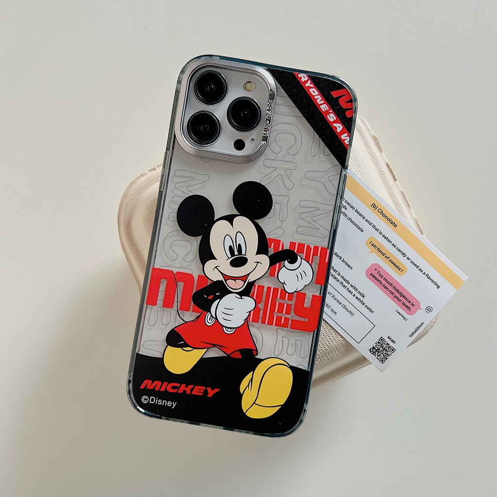 Ốp Điện Thoại TPU Chống Sốc Nhiều Màu Sắc Họa Tiết Chuột Mickey / Stitch Cho IPhone 14 13 12 11 Pro Max