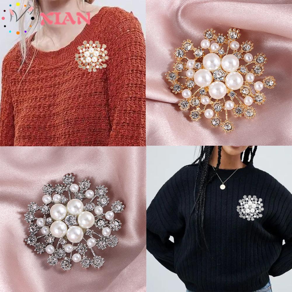 XIANTIN Ghim Cài Áo Hình Hoa Đính Ngọc Trai Nhân Tạo Kiểu Dáng Mới