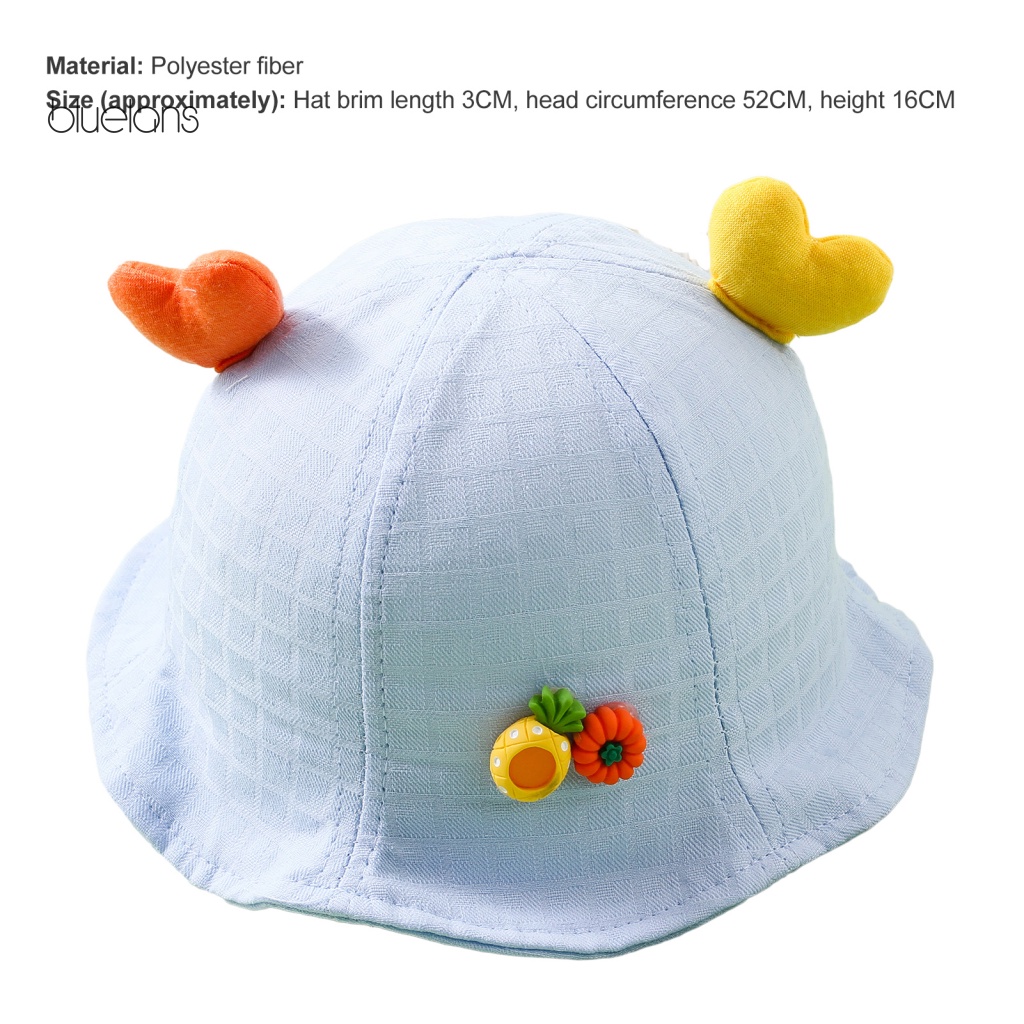 Mũ Ngư Dân Chống Nắng Thoáng Khí Thiết Kế Hình Trái Tim Dùng Hàng Ngày Cho Trẻ Sơ Sinh