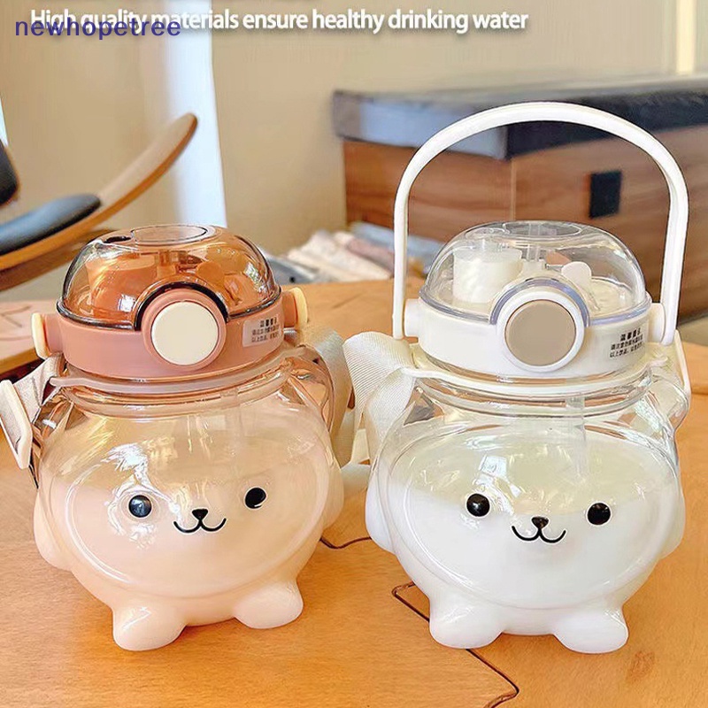 Bình Nước 1L Bằng Nhựa Hình Gấu Dễ Thương Cho Bé