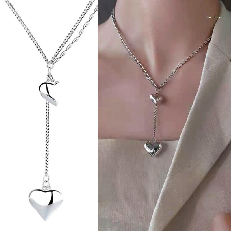 Vòng Cổ Choker Nhiều Lớp Mặt Trái Tim Thời Trang