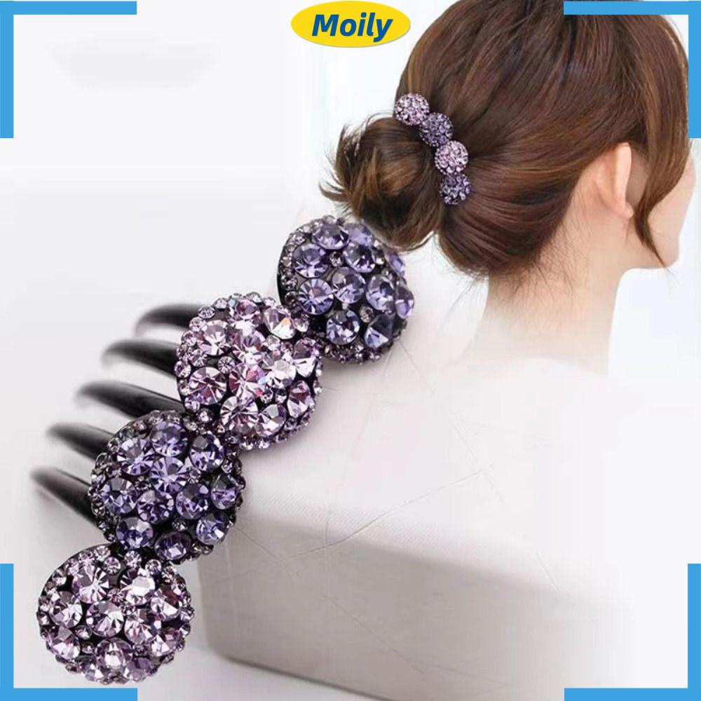 MOILYVN Bộ 2 Lược Cài Tóc Đính Đá Lấp Lánh Cho Cô Dâu