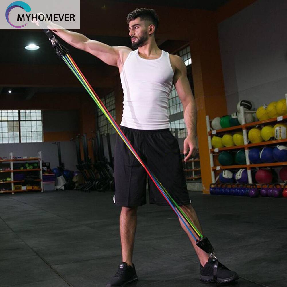 Set 11 Dây Kéo Đàn Hồi Đa Năng Hỗ Trợ Tập Gym / Thể Hình