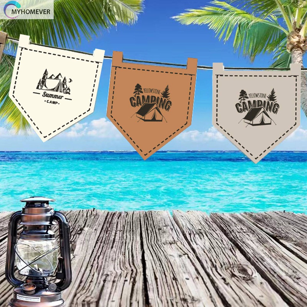 Bộ 12 Lá Cờ Treo Cắm Trại Có Thể Điều Chỉnh Độ Dài Tiện Dụng