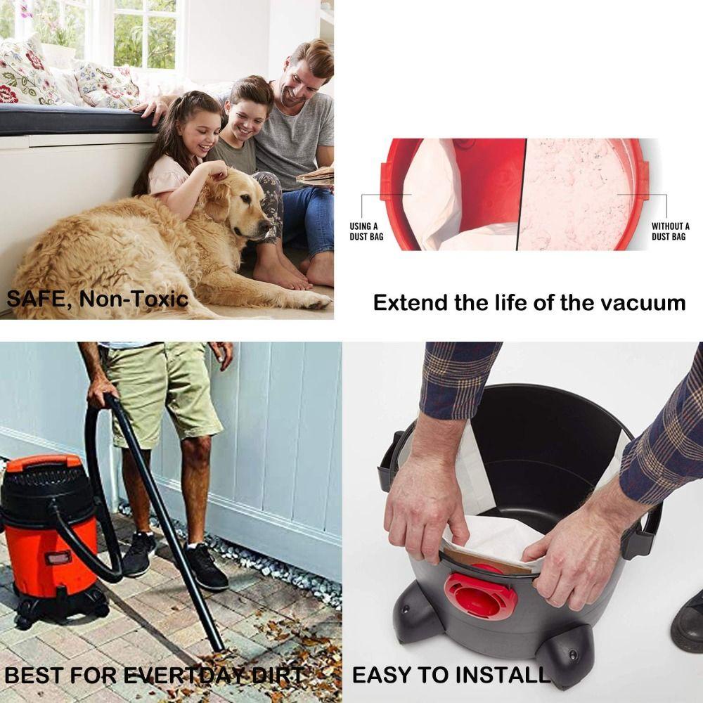 PISTA Bộ 5 Túi Lọc Thay Thế Cho Máy Hút Bụi 5-8 Gallon 9066100 90661 906-61