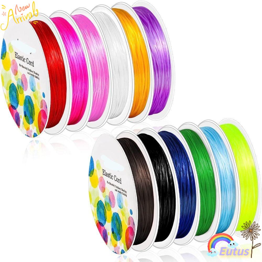 EUCA Cuộn Dây 12 Màu 8mm Co Giãn Để Làm Vòng Tay Trang Sức