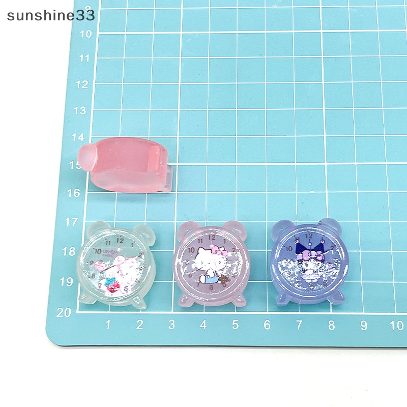 Set 2 Đồng Hồ Báo Thức Mini Họa Tiết Hoạt Hình Dạ Quang Trang Trí Xe Hơi