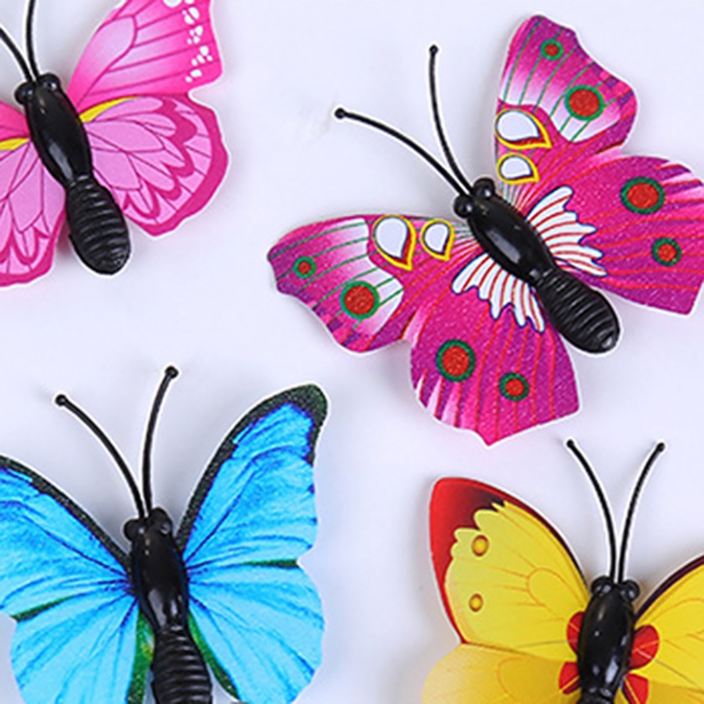 Set 12 Sticker Dán Tường Hình Bướm 3D Độc Đáo