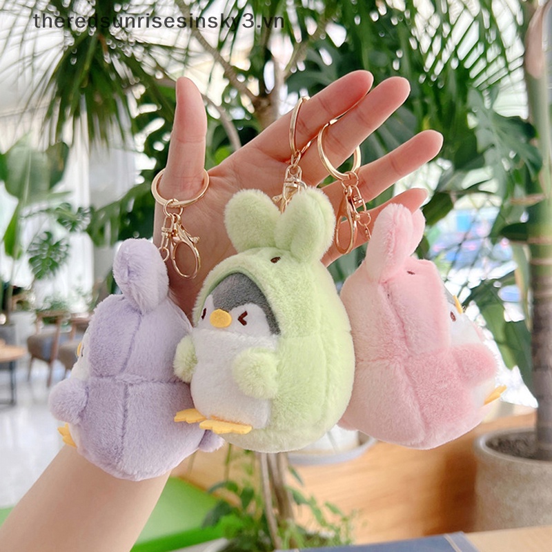 Móc Khóa Hình Chim Cánh Cụt Nhồi Bông Mềm Mại Dễ Thương