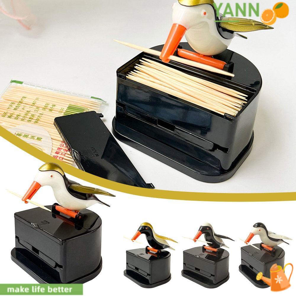YANN1 Hộp Đựng Tăm Xỉa Răng Bằng ABS Tự Động Bền Bỉ Cho Nhà Bếp