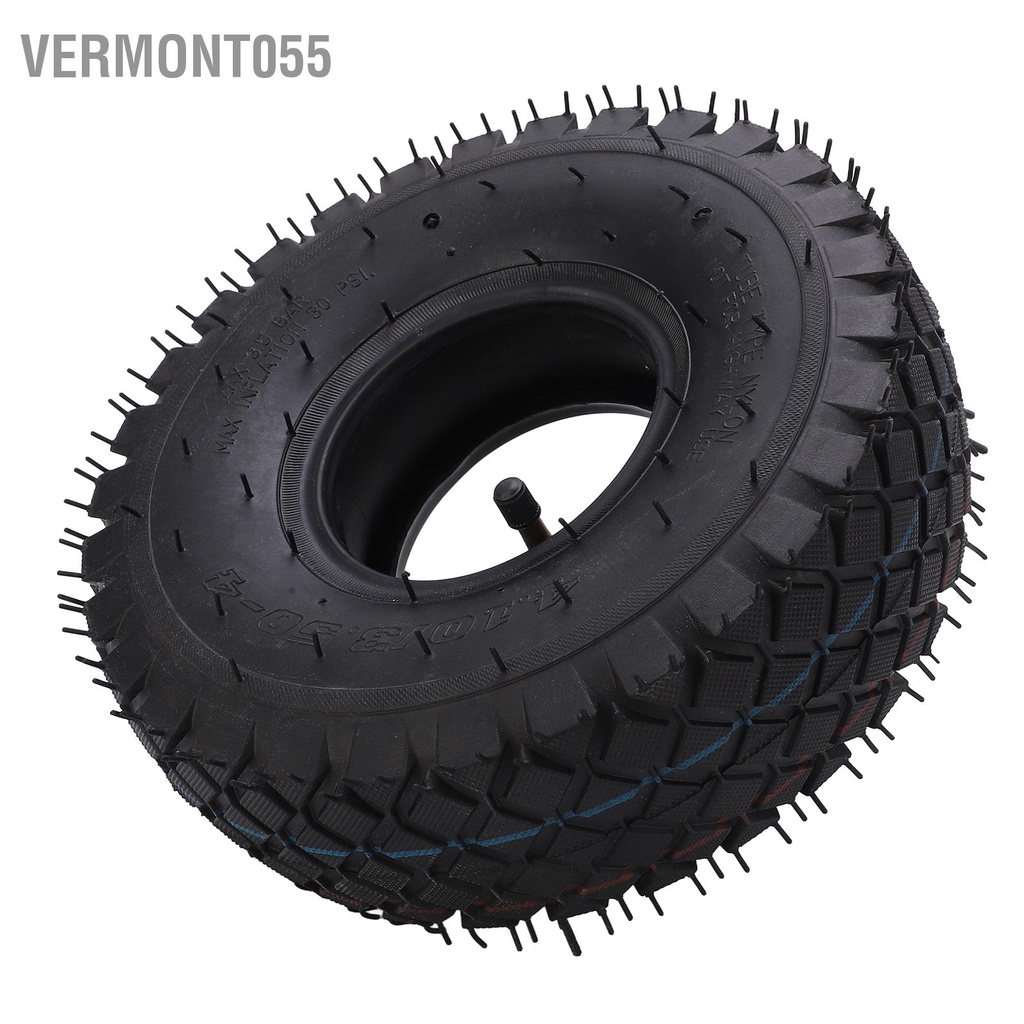 Vermont055 Bộ săm lốp xe Scooter 4.10/3.50‑4 ngoài dày có van uốn cho điện