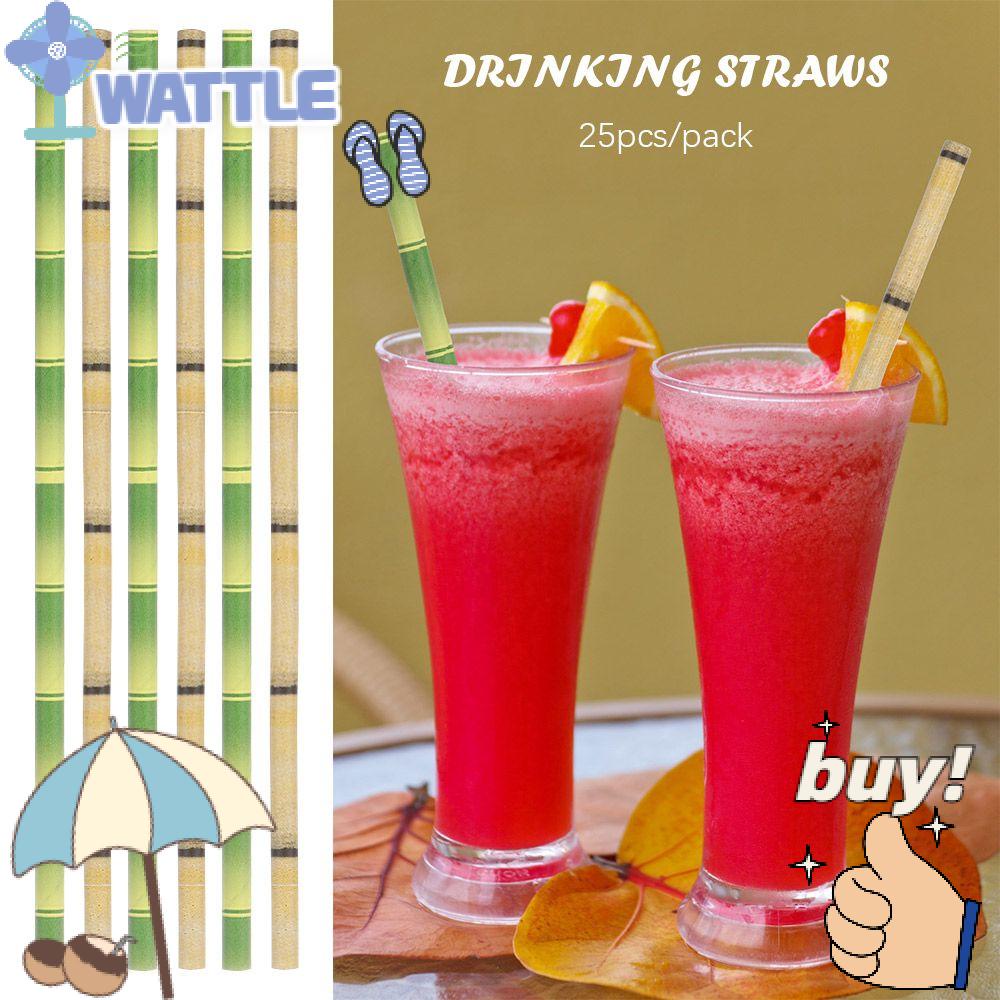 WTTLE Bộ 25 Ống Hút Tre Trang Trí Tiệc Cưới / Sinh Nhật