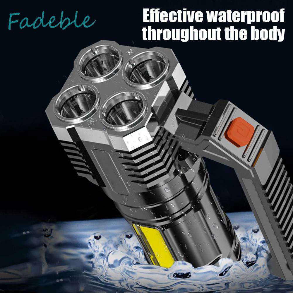 Đèn Pin Cầm Tay Chống Nước IPX4 Có Thể Sạc Lại Bằng Cổng USB