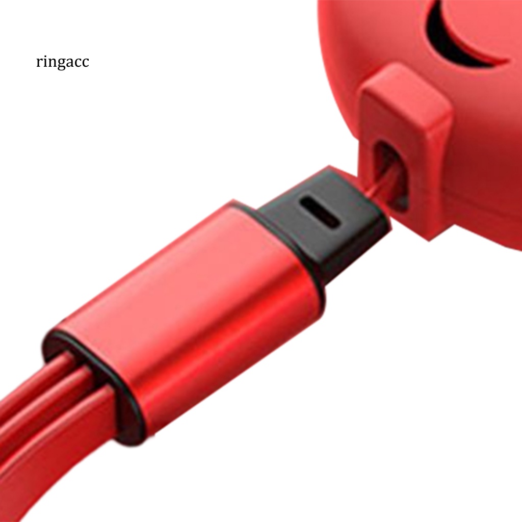 Dây Cáp Sạc RGA 3 Trong 1 Cổng Micro USB Type-C 8Pin Cho Điện Thoại