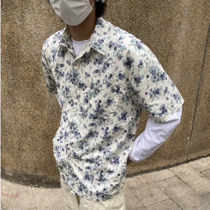 Áo Sơ Mi Cổ Tròn Phong Cách Hàn Quốc Thời Trang Mùa Hè Cho Nam