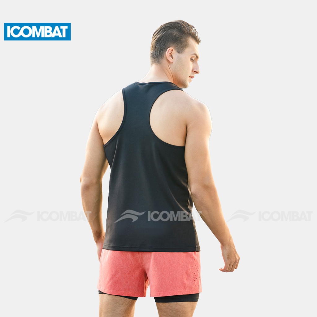 Áo Tank top thể thao nam ICOMBAT khoét nách 100% Polyester Quick Dry áo sát nách ba lỗ thoáng khí thoải mái vận động