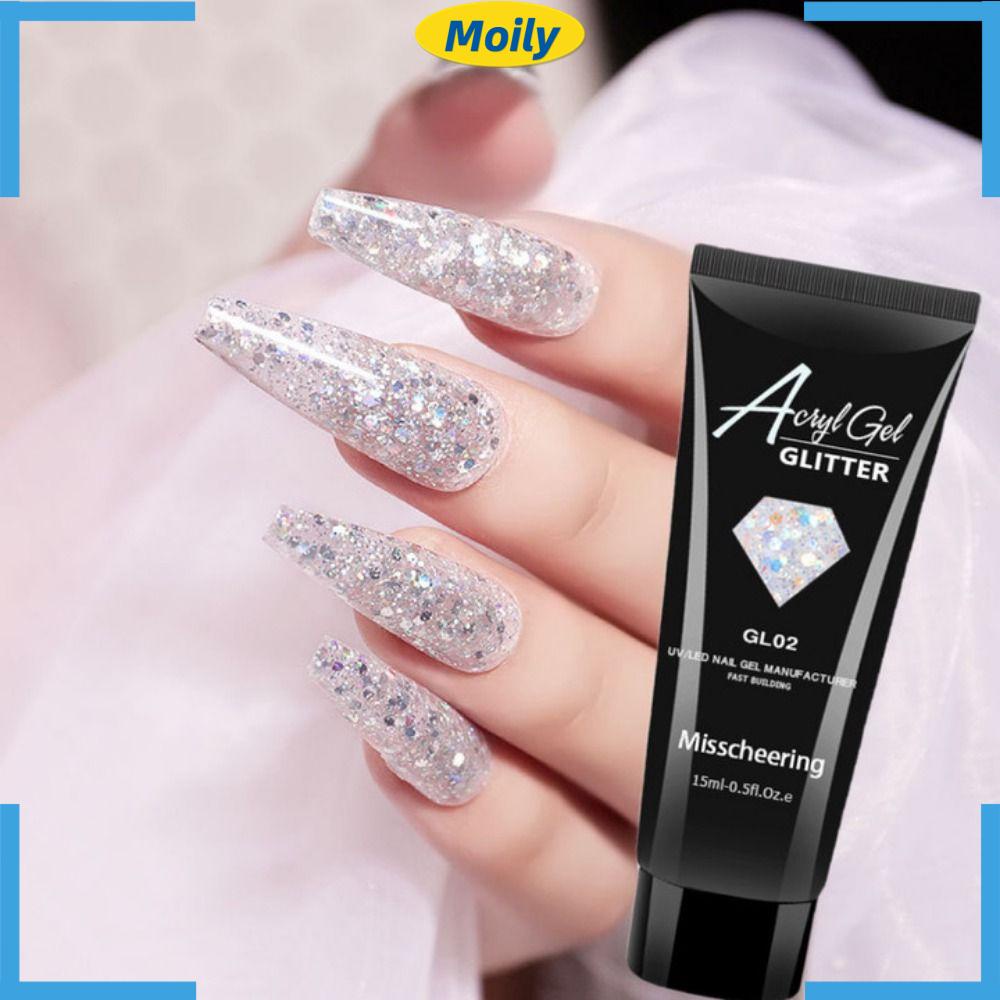MOILYVN Gel Nối Dài Móng Tay UV Kiểu Pháp Thời Trang Cho Nữ