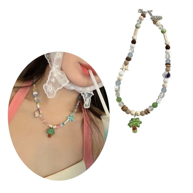 Vòng cổ Mặt Hình Cây Dừa Và Sao Biển Thời Trang