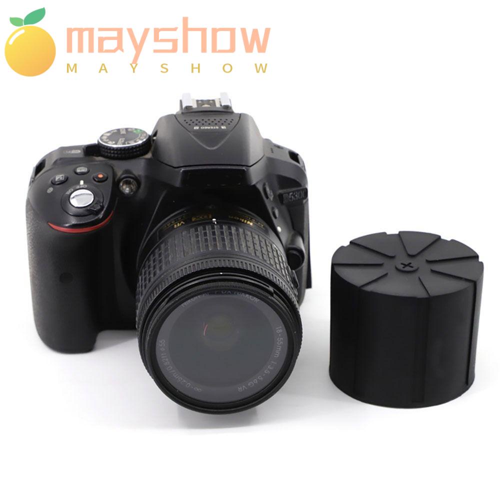 MAYSHOW Bộ 2 Nắp Bảo Vệ Ống Kính Máy Ảnh Bằng Silicon Chống Thấm Nước