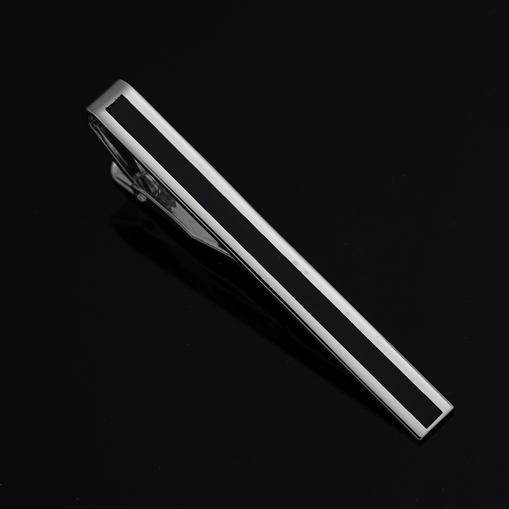 Kẹp Cà Vạt Màu Đen Bằng Đồng Phong Cách vintage Thời Trang Cho Nam