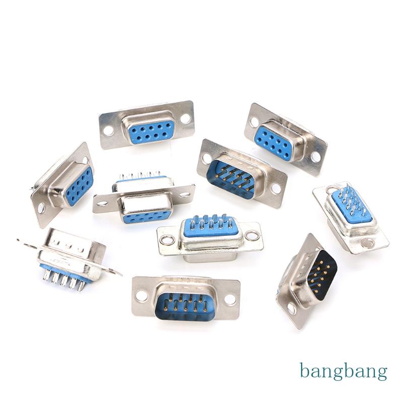 Set 5 Cặp Phích Cắm DB9 RS232 9 Chấu Nối Dây Điện Phích Cắm