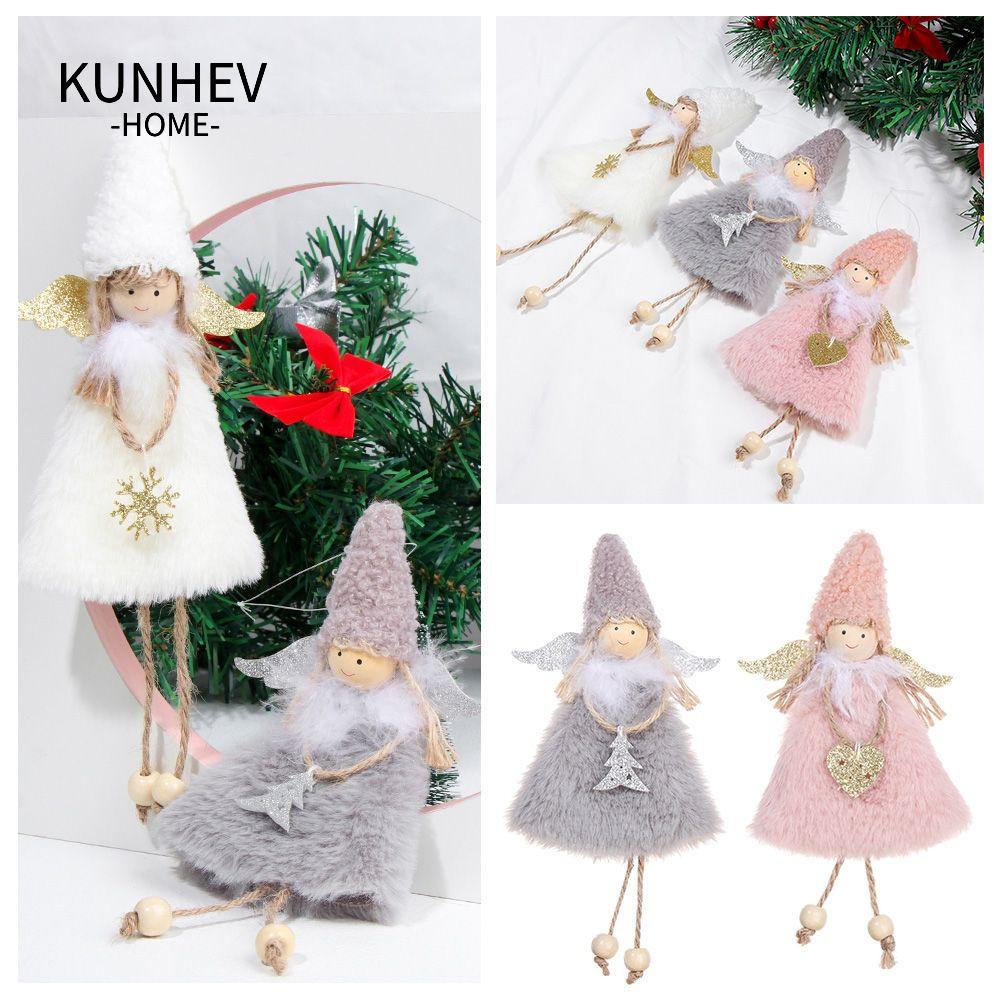 KUNHEV Phụ Kiện Treo Trang Trí Cây Thông Giáng Sinh Hình Thiên Thần Dễ Thương