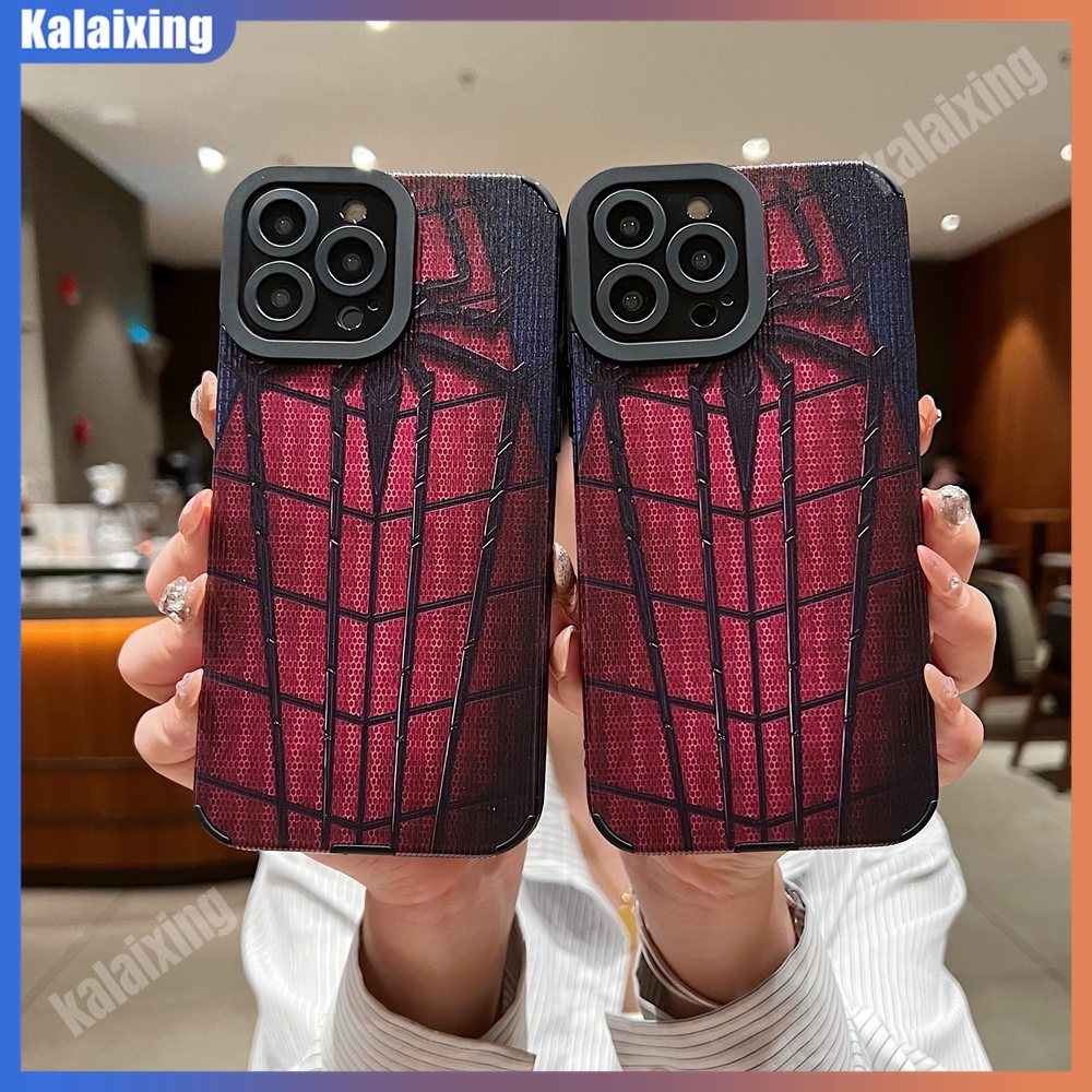 Ốp Điện Thoại Da Mềm In Hình Spiderman Cho iPhone 14 Plus 13 Pro Max 12 Pro Max 11 Xs Max XR 7 8 Plus