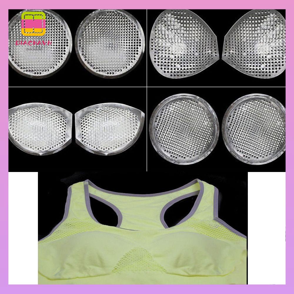 DIACHAVN Miếng Đệm Ngực Hình Tam Giác Bằng Silicone Dày Dặn Thoáng Khí Tiện Dụng Mặc Bikini