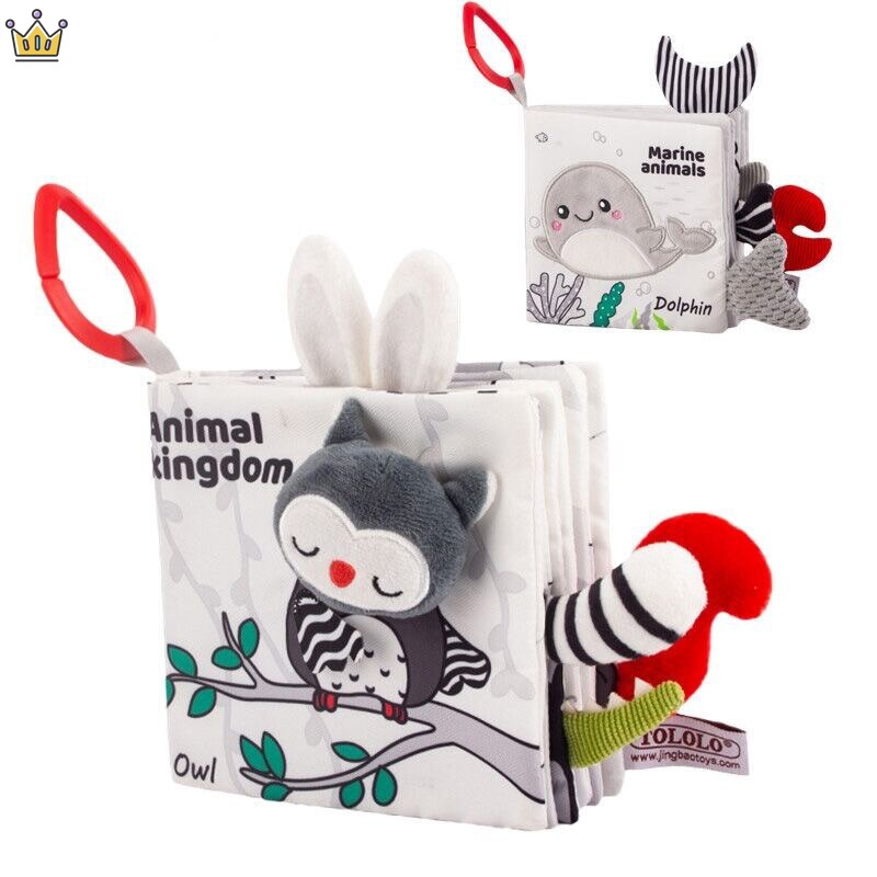 Sách Vải 3D Mềm Cảm Ứng Tương Phản Cao Dành Cho Em Bé 0-12 Tháng JP5