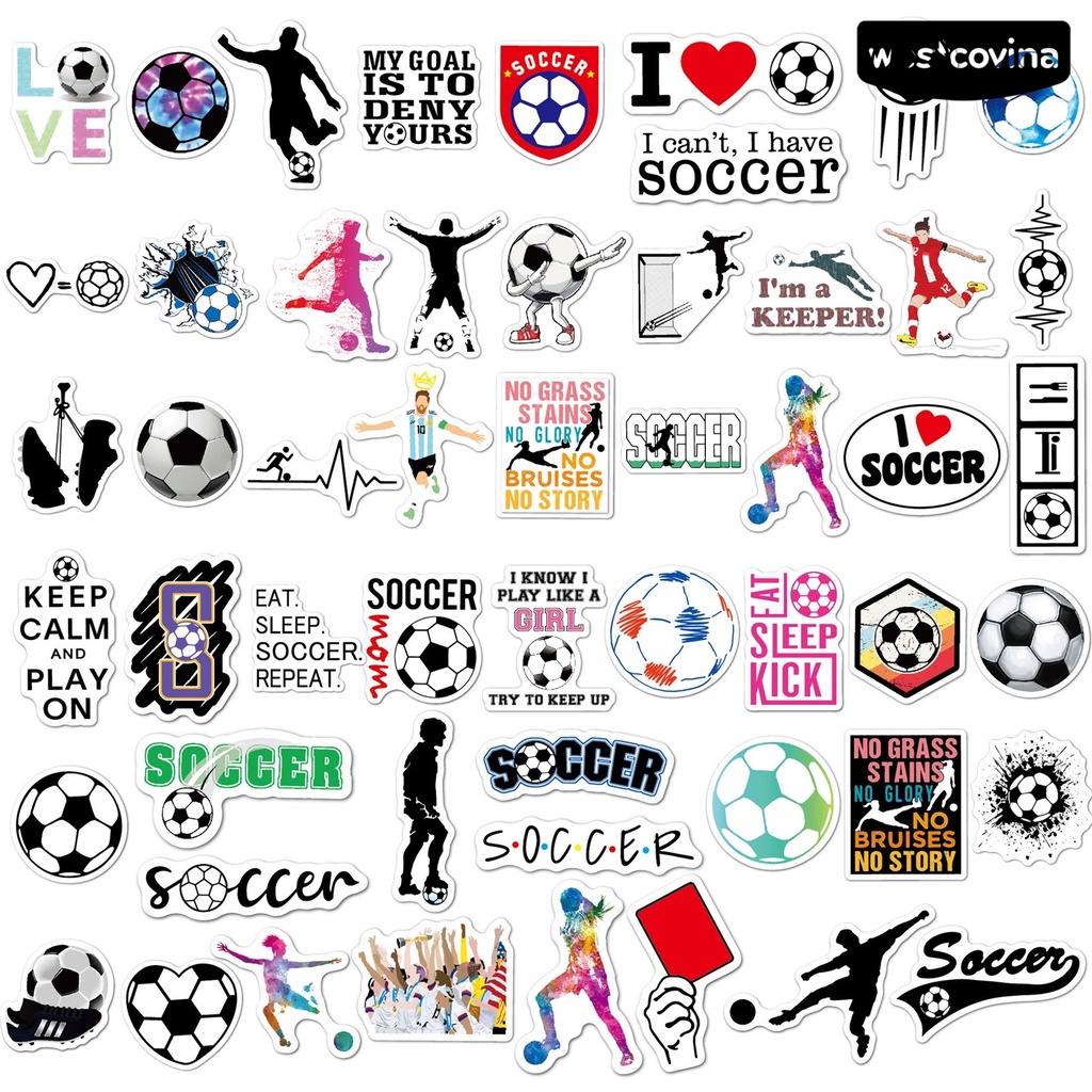 [WSTN]✎Bộ 50 Miếng Dán Họa Tiết Hoạt Hình Graffiti Chống Thấm Nước Độc Đáo Trang Trí Nhà Cửa DIY