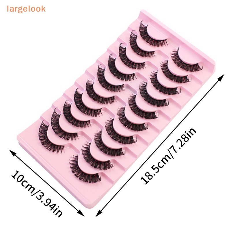 Set 10 Cặp Lông Mi Giả 3D Dài Tự Nhiên Bằng Lông Chồn Trang Điểm Mắt Ngắn