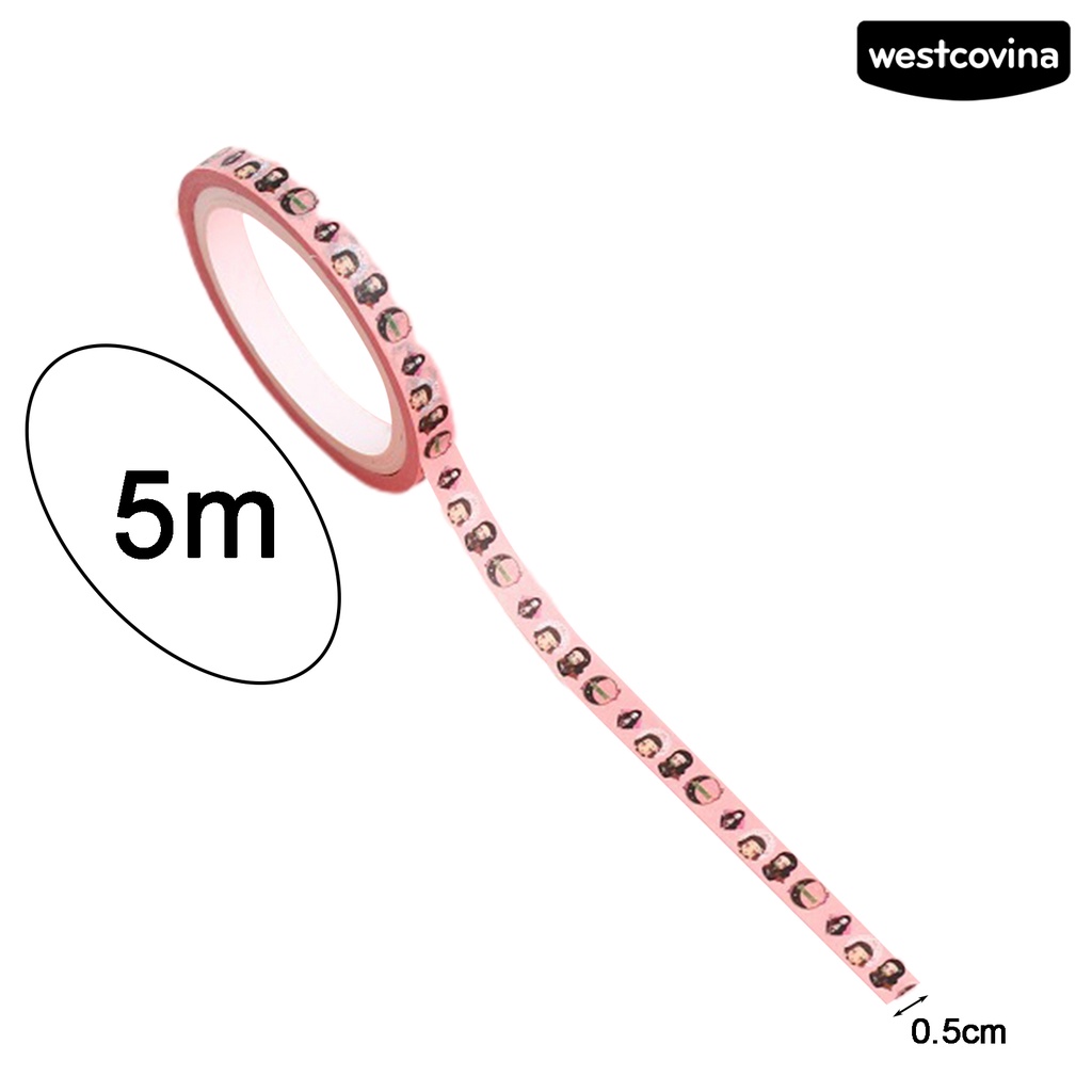 [WSTN]✎Bộ 2 Cuộn Băng Keo Giấy Washi Tự Dính Họa Tiết Demon Slayer Trang Trí Sổ Tay