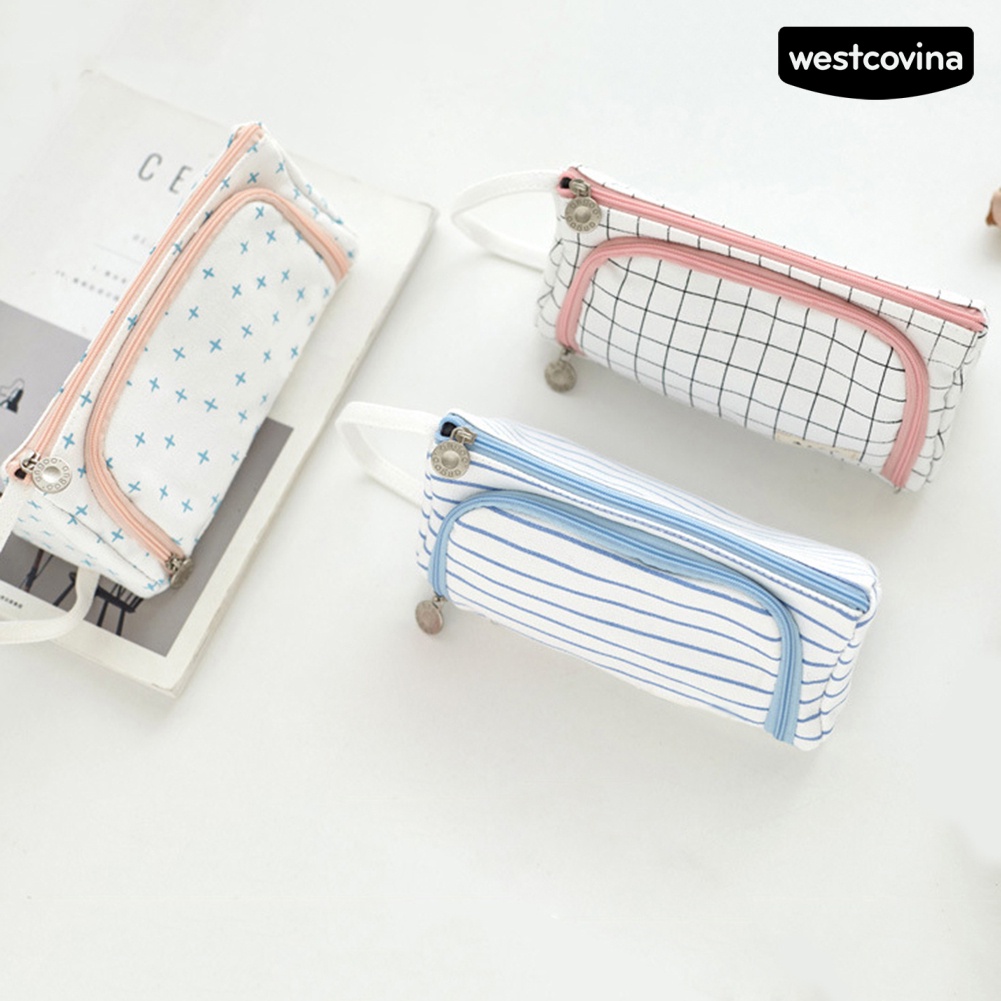 [WSTN]✎Túi Đựng Bút Bằng Vải Canvas Họa Tiết Unisex Dễ Thương