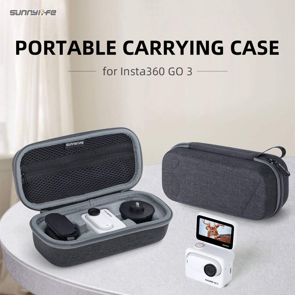 Sunnylife Mini Vali Tote Tổ chức trường hợp du lịch cứng Insta360 GO 3 Phụ kiện túi bảo vệ