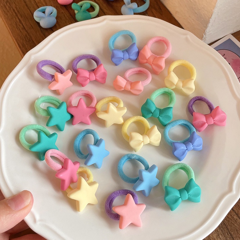 Combo thun cột tóc size nhỏ co giãn màu sắc rực rỡ đáng yêu dành cho bé gái CB08