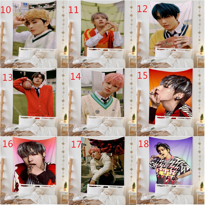 Thảm Polyester Treo Tường Trang Trí Phòng Ngủ Ký Túc Xá In Hình NCT DREAM  Jisung Haechan