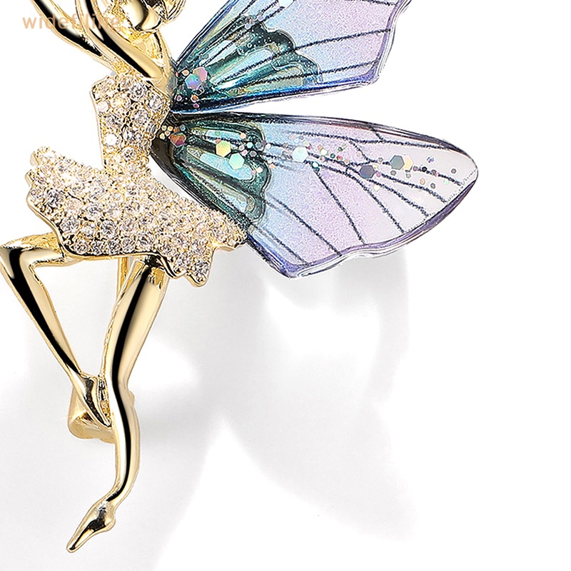 Trâm Cài Áo Hình Thiên Thần Bằng Hợp Kim Có Đính Đá Hợp Thời Trang Cho Nữ