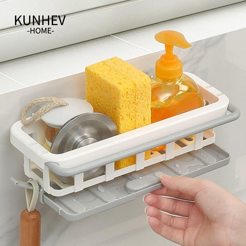 KUNHEV Giá Đỡ Xà Phòng Bằng Nhựa Gắn Tường Không Cần Đục Lỗ Cho Nhà Bếp