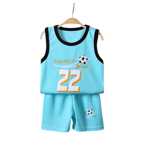 Bộ Áo Thun Ba Lỗ + Quần Short Thể Thao Khô Thoáng Nhanh Thời Trang Mùa Hè Cho Bé Trai