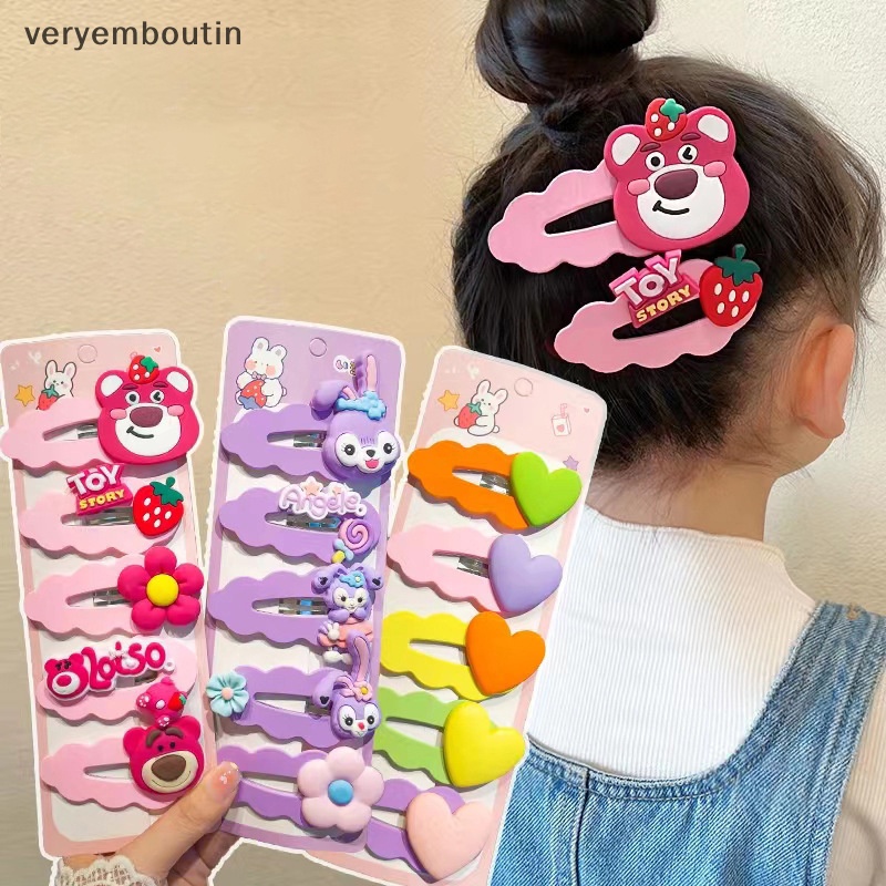 1 Bộ Kẹp Tóc Nhiều Màu Sắc Dễ Thương Cho Bé Gái