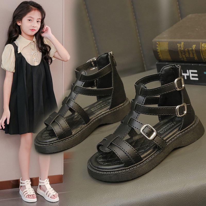 Giày Sandal Đế Mềm Phong Cách La Mã Thời Trang Mùa Hè 2023 Cho Bé Gái