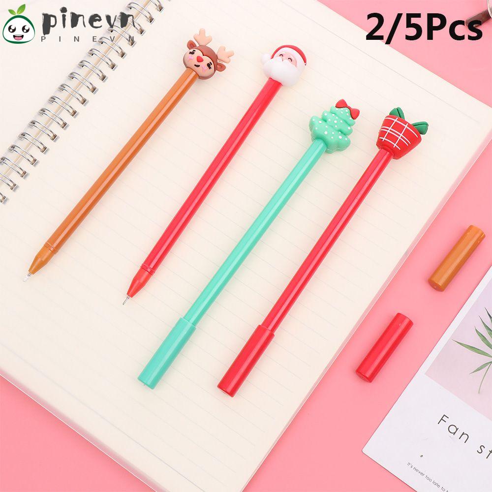 PINEVN Set 2 / 5 Bút Mực Gel Tạo Hình Chủ Đề Giáng Sinh